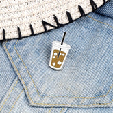 Iced Coffee Time Enamel Pin